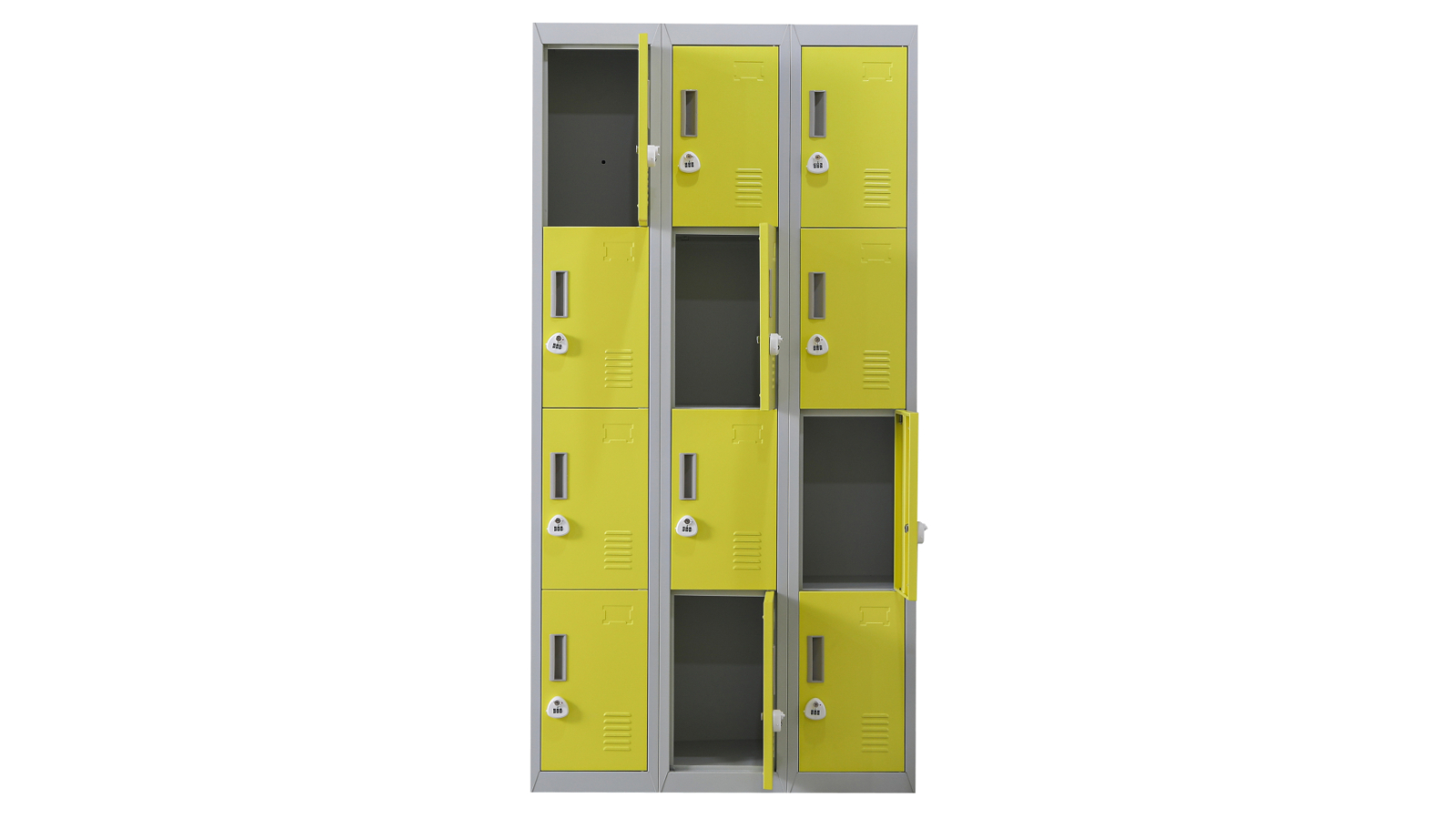 Serrano 12-Door 3 Digit Combination Locker - Grey/Yellow