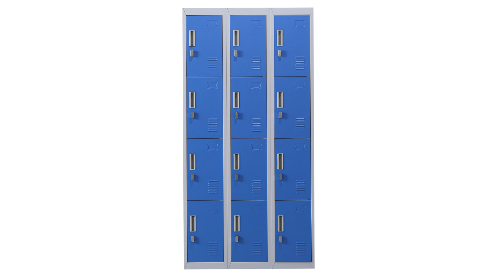 Serrano 12-Door Padlock Operated Locker - Grey/Blue