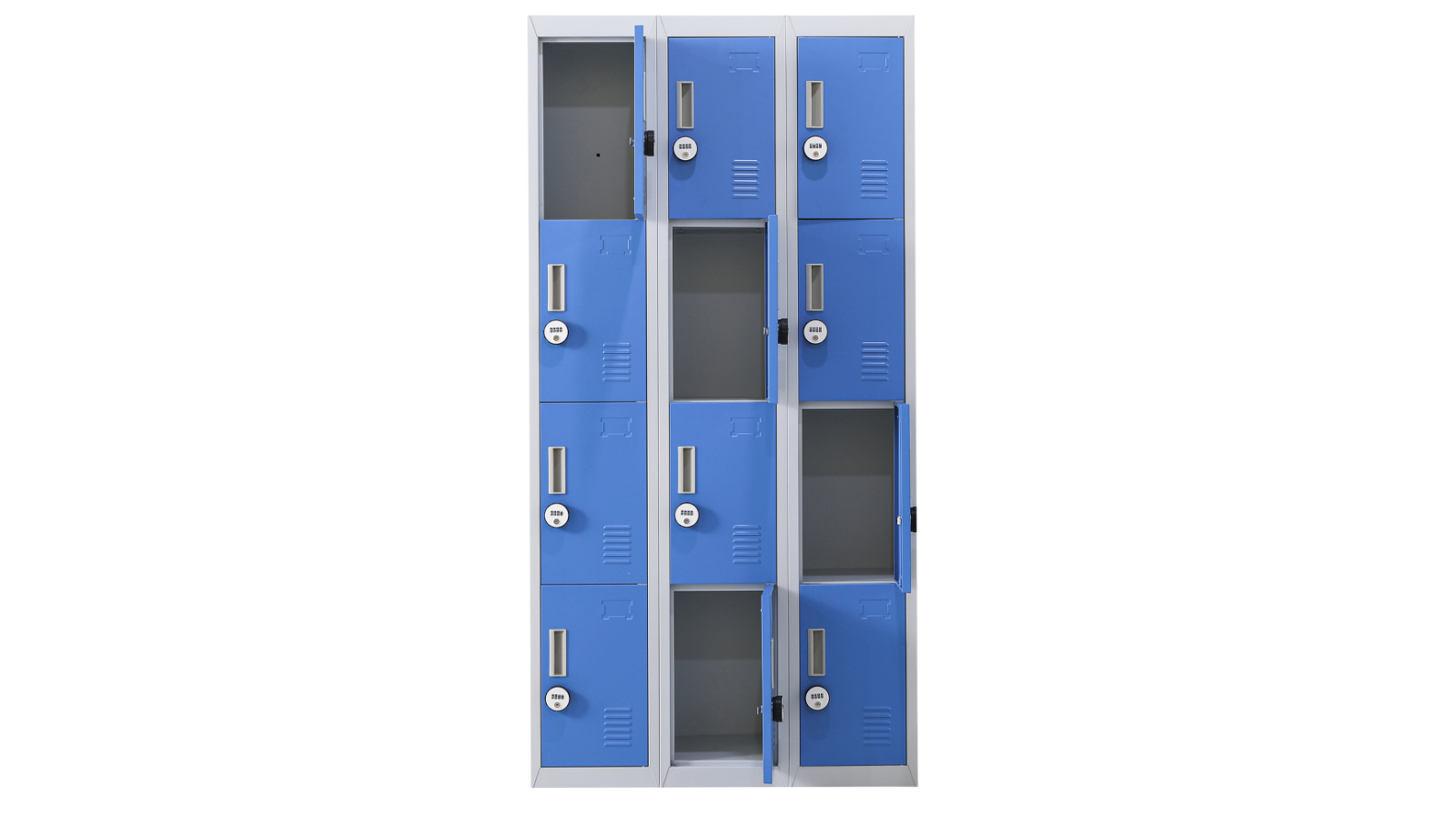 Serrano 12-Door 4 Digit Combination Locker - Grey/Blue