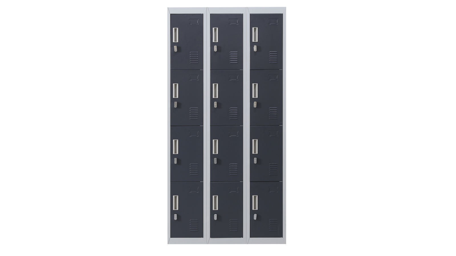 Serrano 12-Door Padlock Operated Locker - Grey/Charcoal