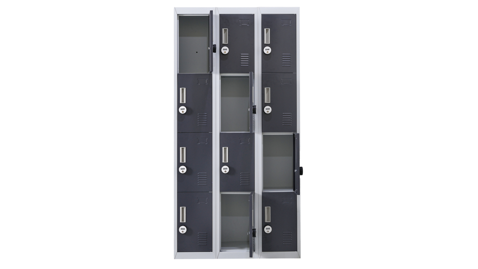 Serrano 12-Door 3 Digit Combination Locker - Grey/Charcoal