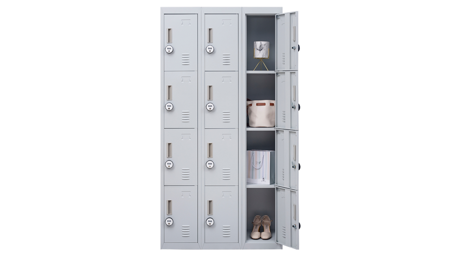Serrano 12-Door 3 Digit Combination Locker - Grey