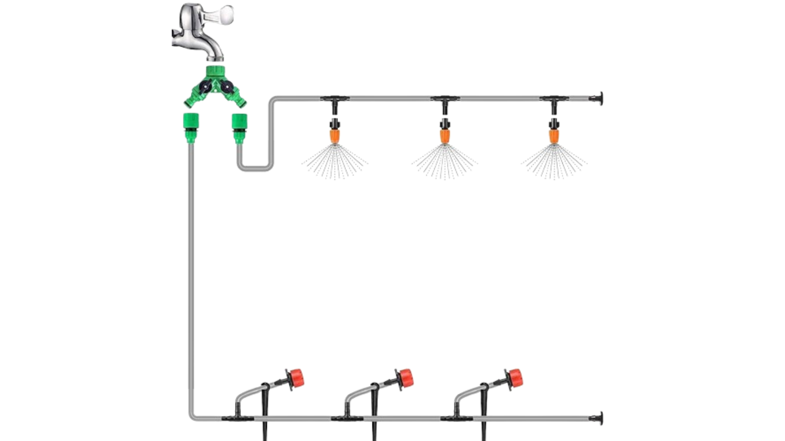 Serrano Drip Irrigation System Plant Self Garden Watering Hose Spray Kit