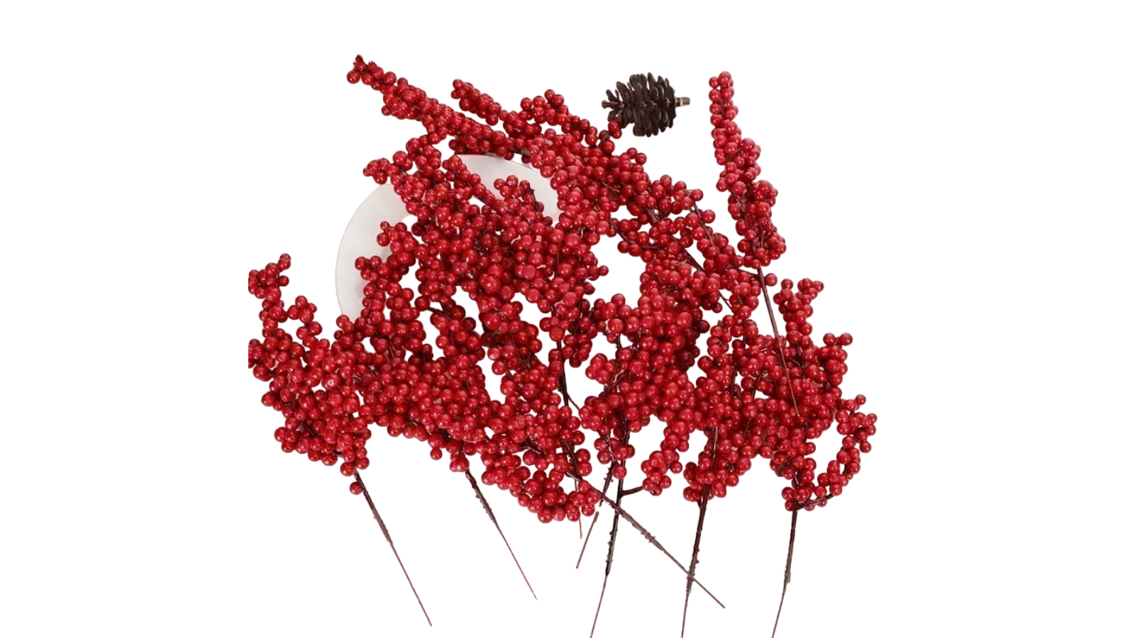 NNEOBA 20 Piece Artificial Red Berry Branch for Christmas Tree Decoration