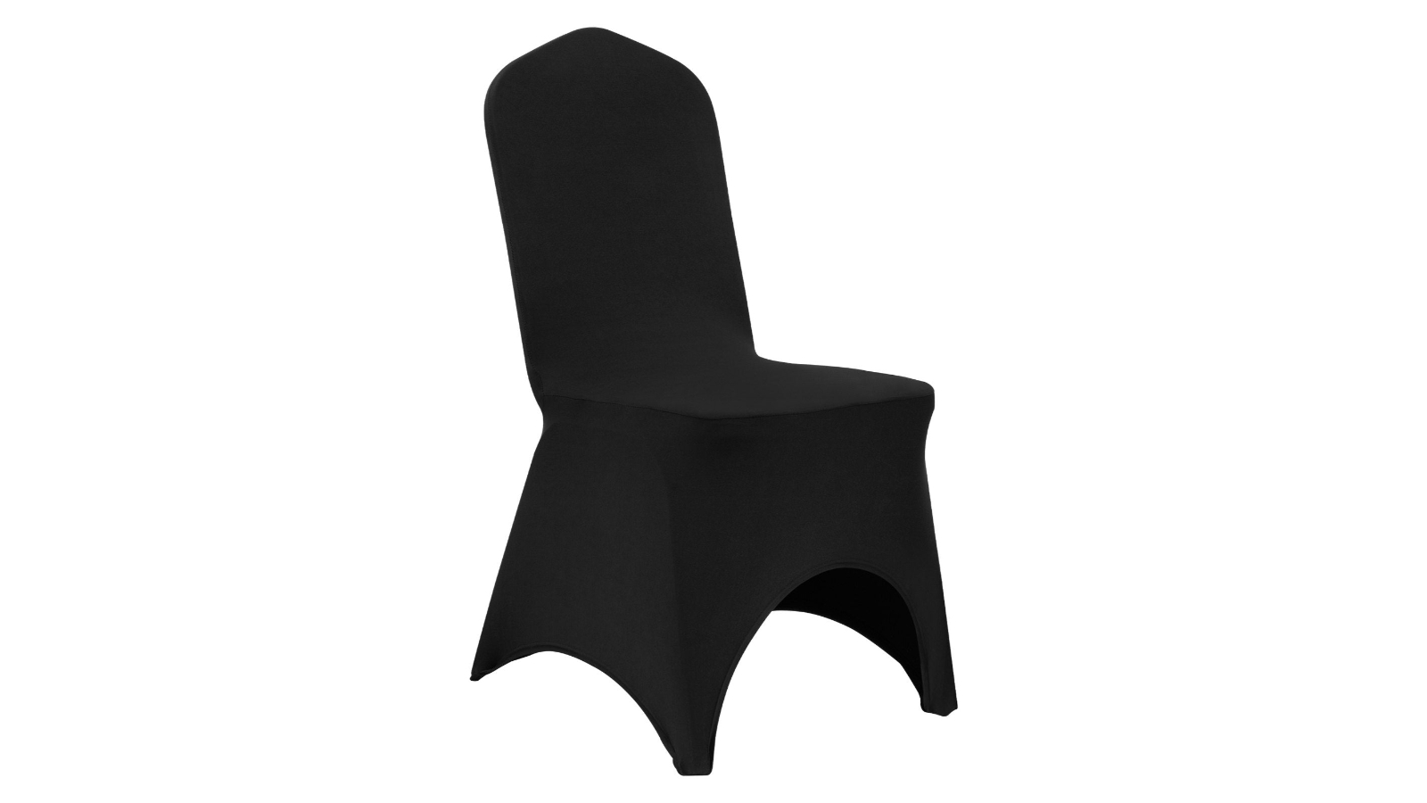 YS Pack of 50 Polyester Spandex Chair Cover - Black
