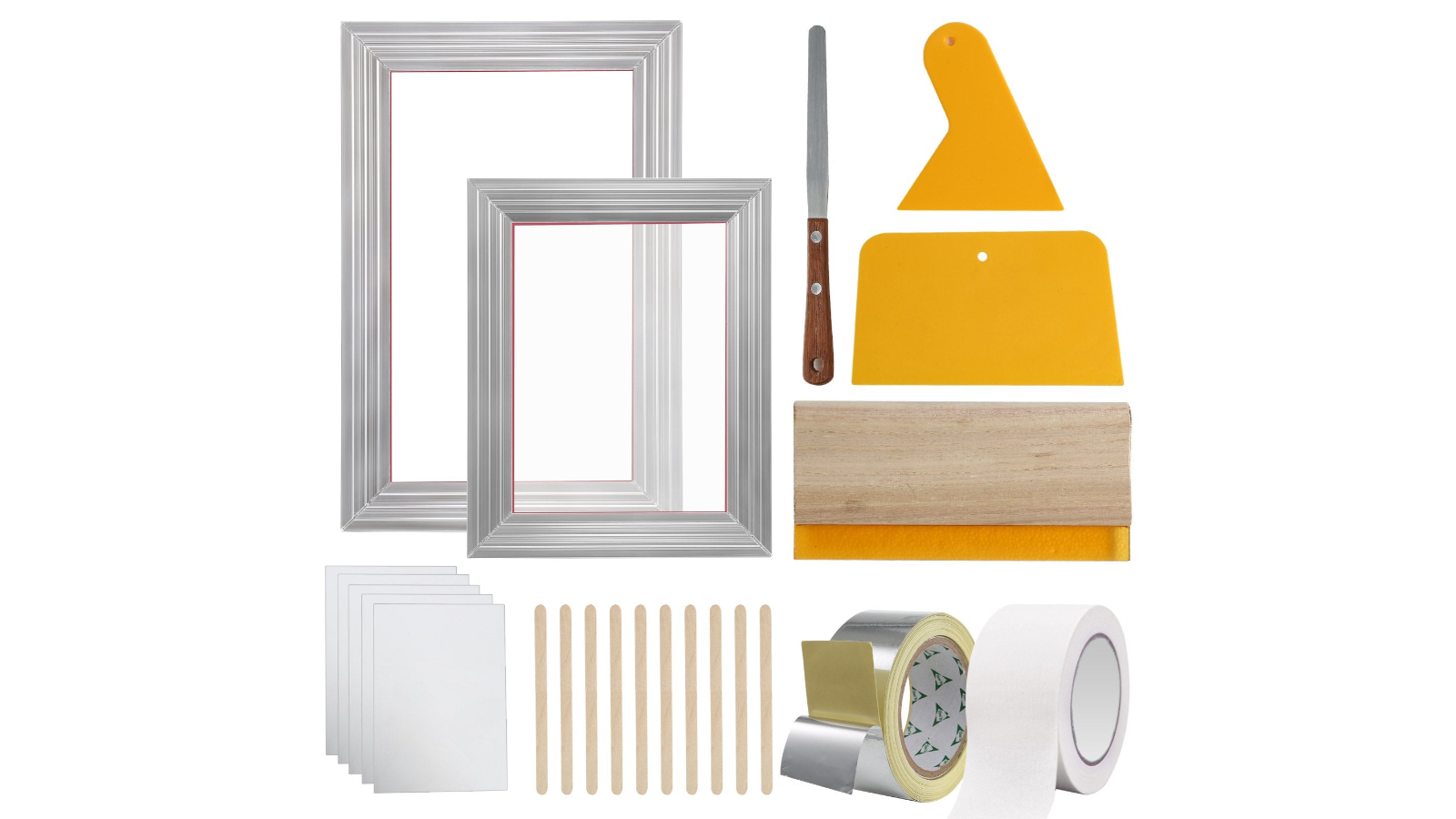 YS Set of 2 Aluminium Screen-Printing Kit