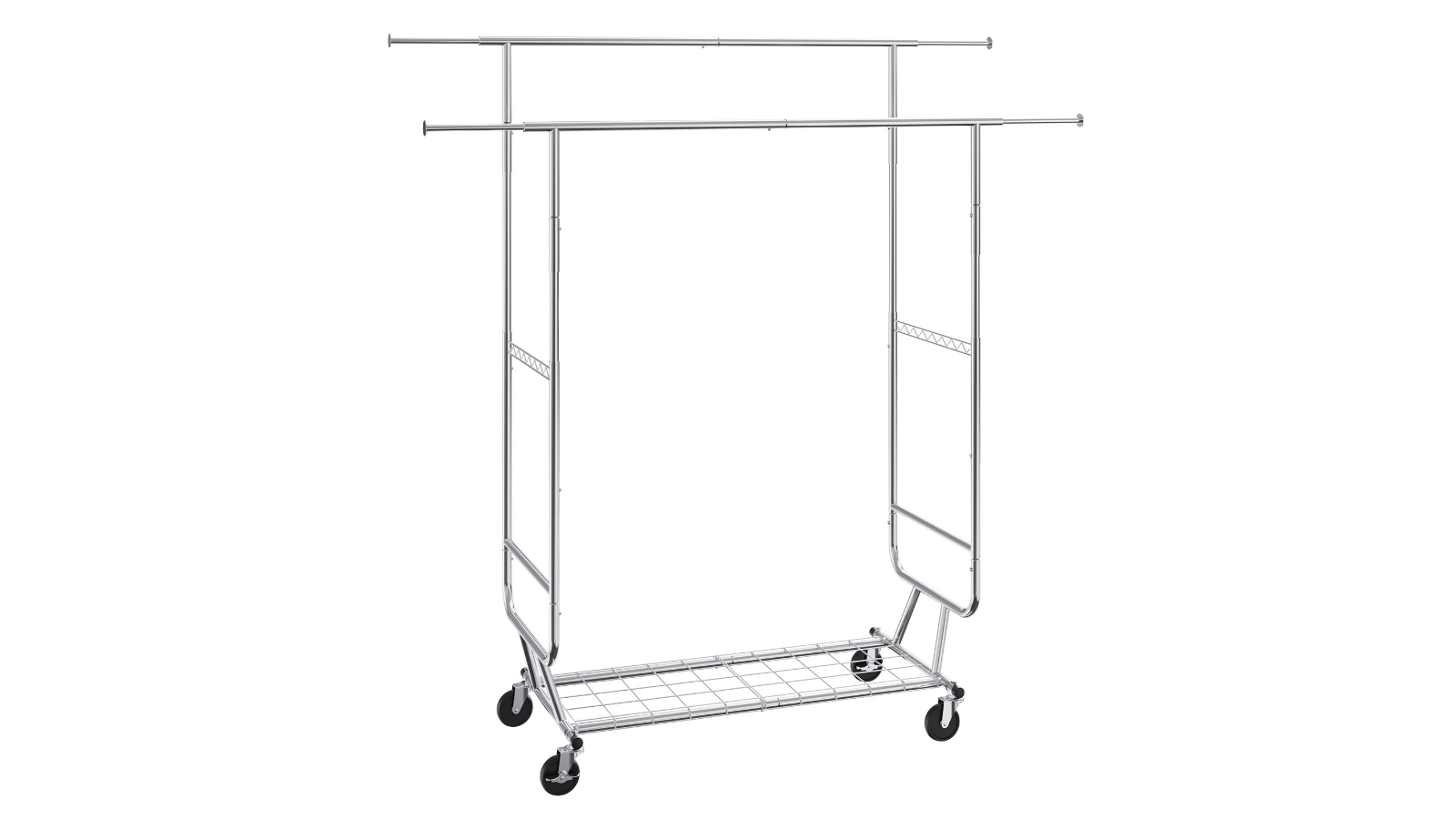 YS Heavy-Duty Clothing Rack with Double Hanging Rod