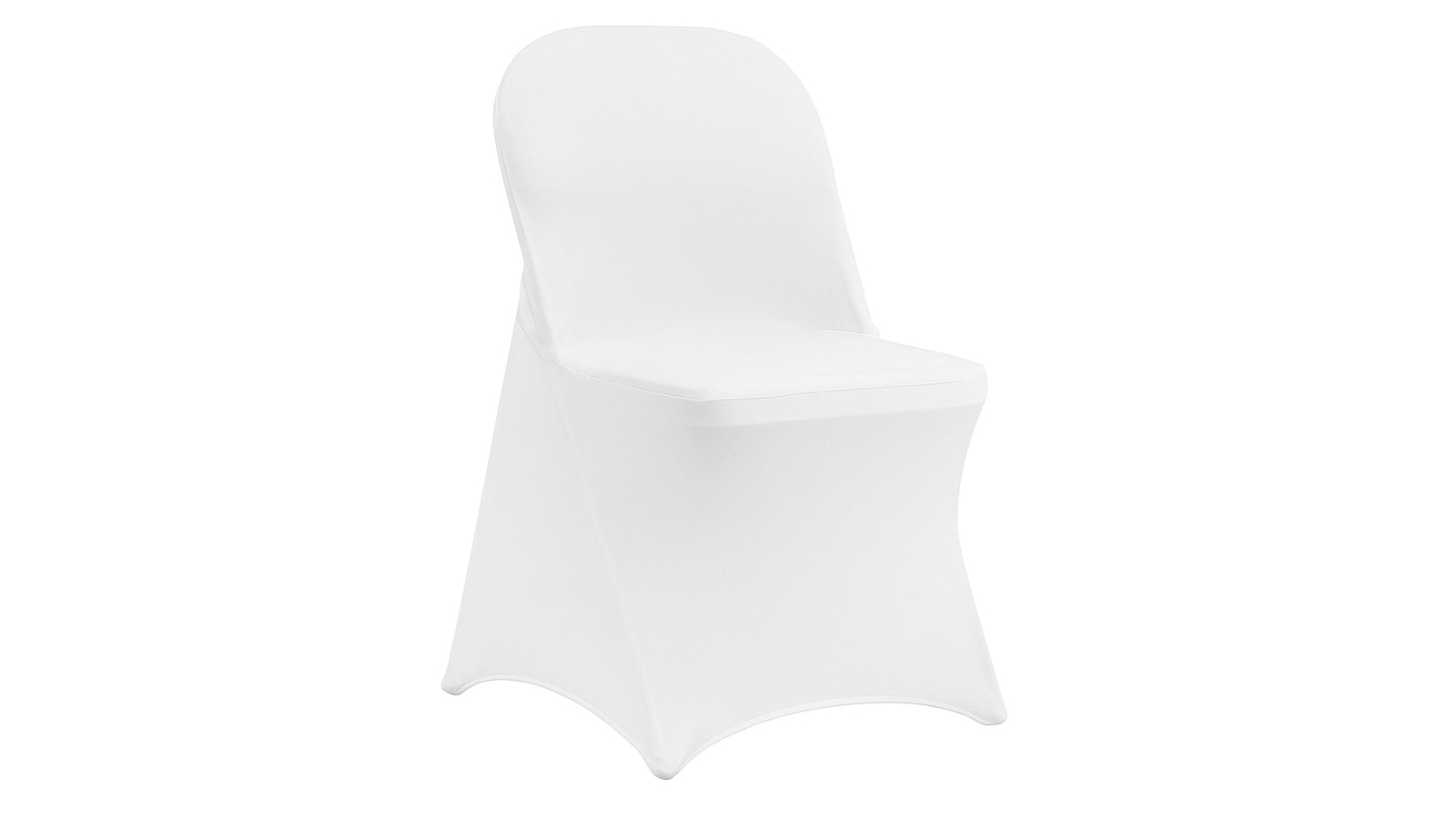 YS Pack of 12 Universal Spandex Folding Chair Cover - White