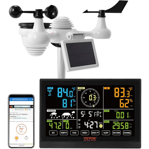 YS 7-in-1 Wi-Fi Weather Station with 7.5 -inch Color Display
