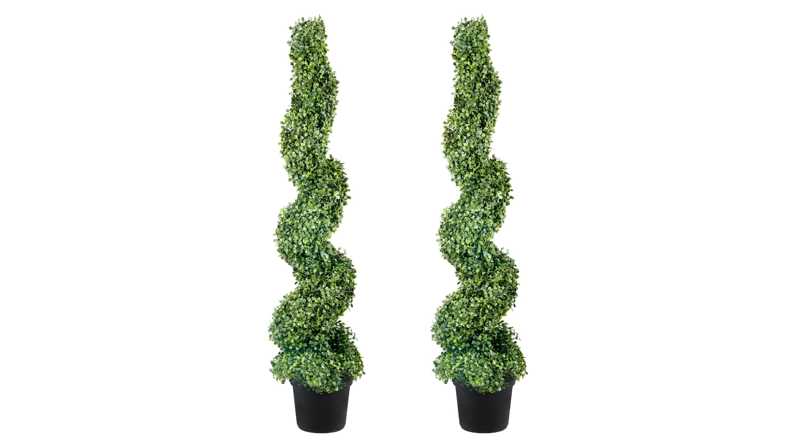 YS Set of 2 Artificial Topiary Boxwood Tree - 10cm
