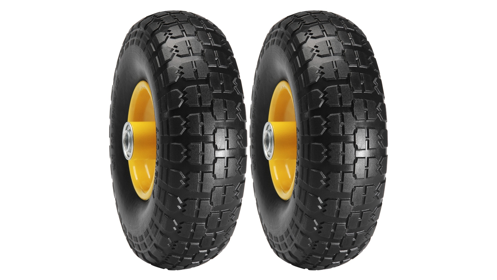 YS Pack of 2 Solid PU Run-Flat Tire Wheel - 181.4kg