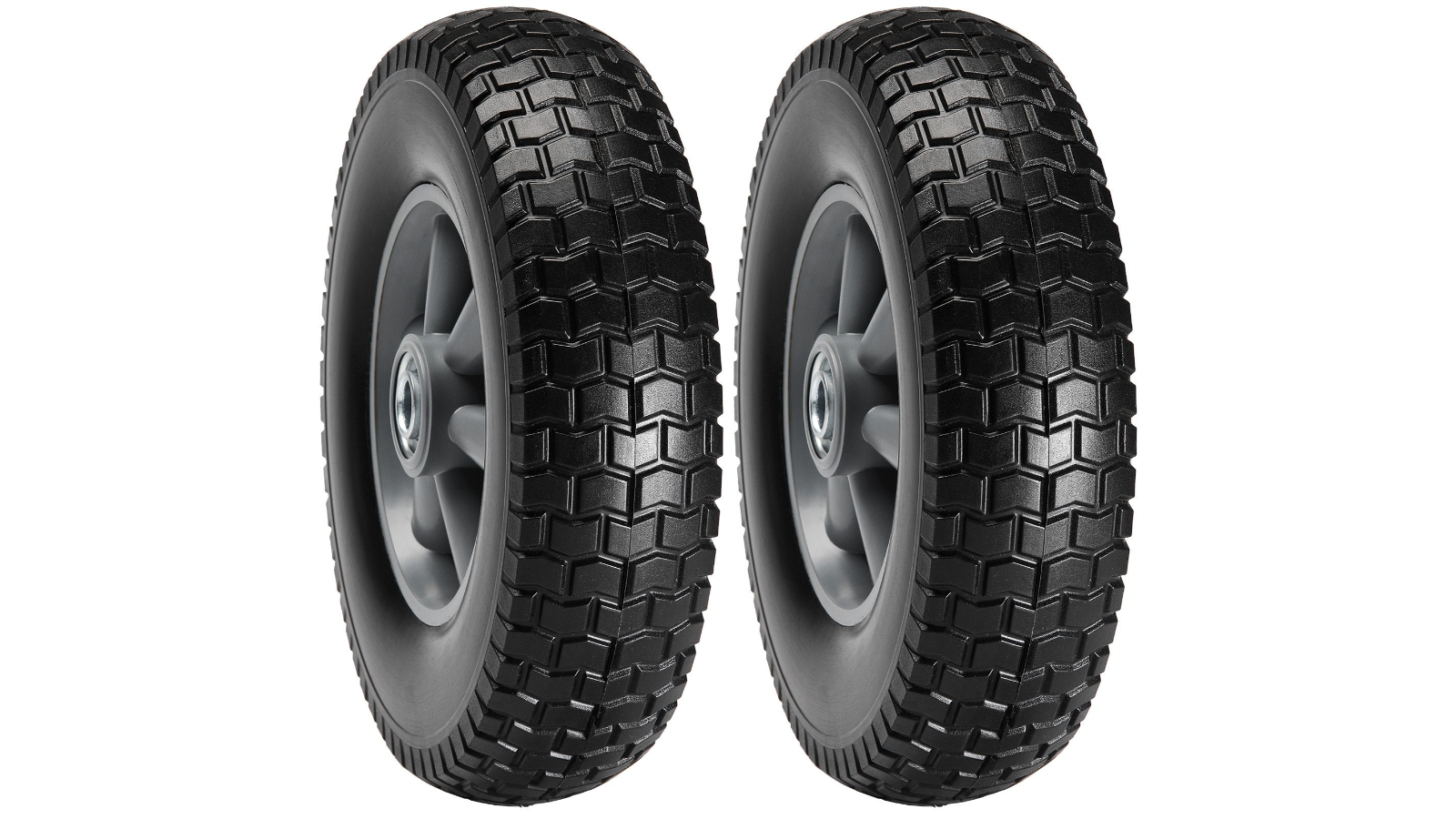 YS Pack of 2 Solid PU Run-Flat Tire Wheel - 81.6kg