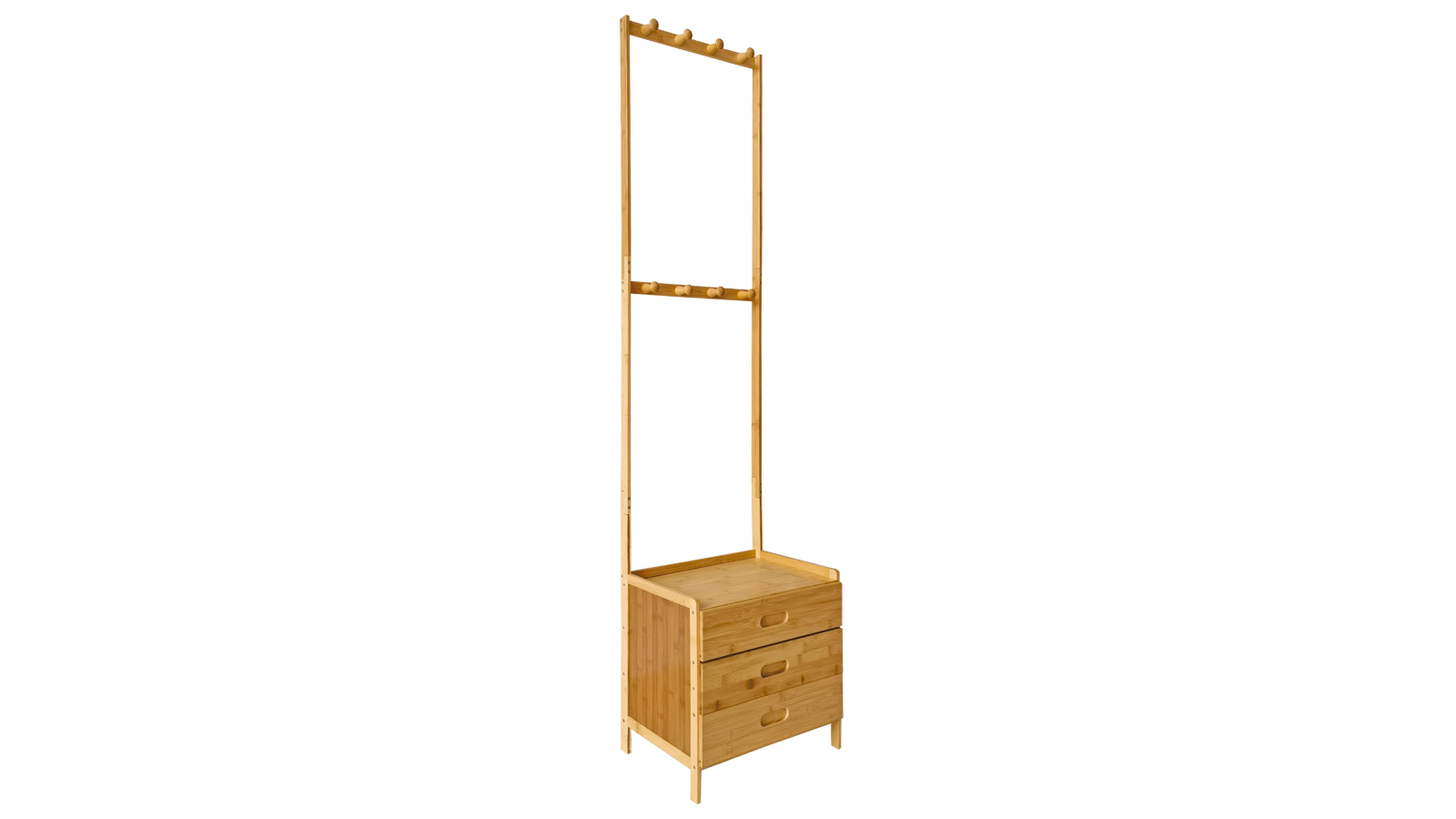 Serrano Modern Style Coat Rack with Drawer - Wood