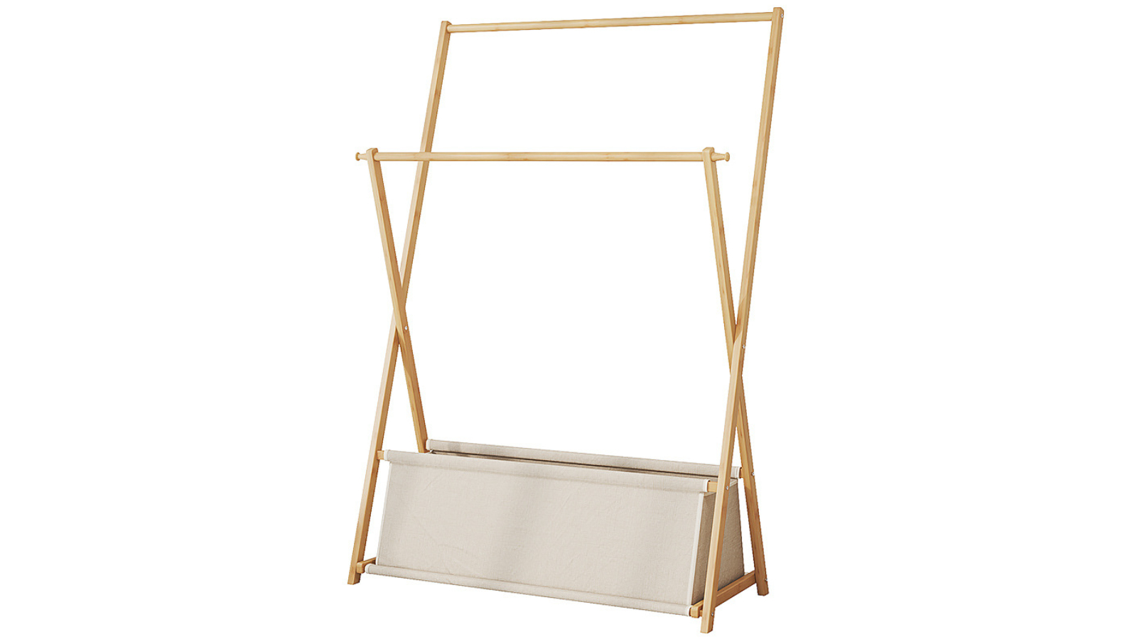 Serrano 100cm Clothes Rail with Lower Storage - Wood