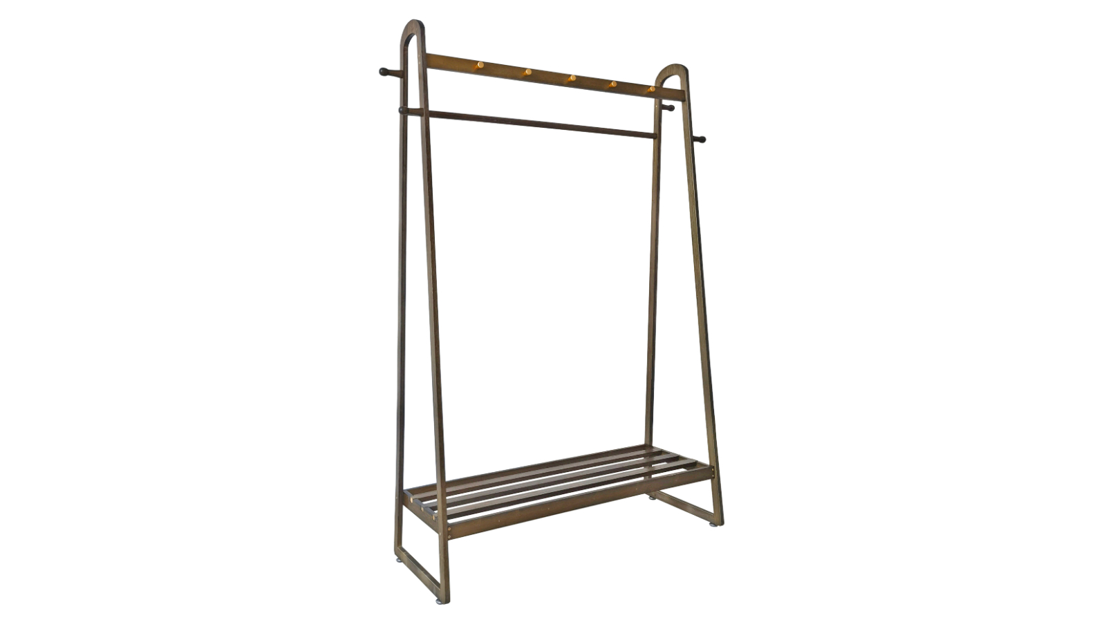 Serrano 100cm Slim Stylish Clothes Rack - Dark Wood