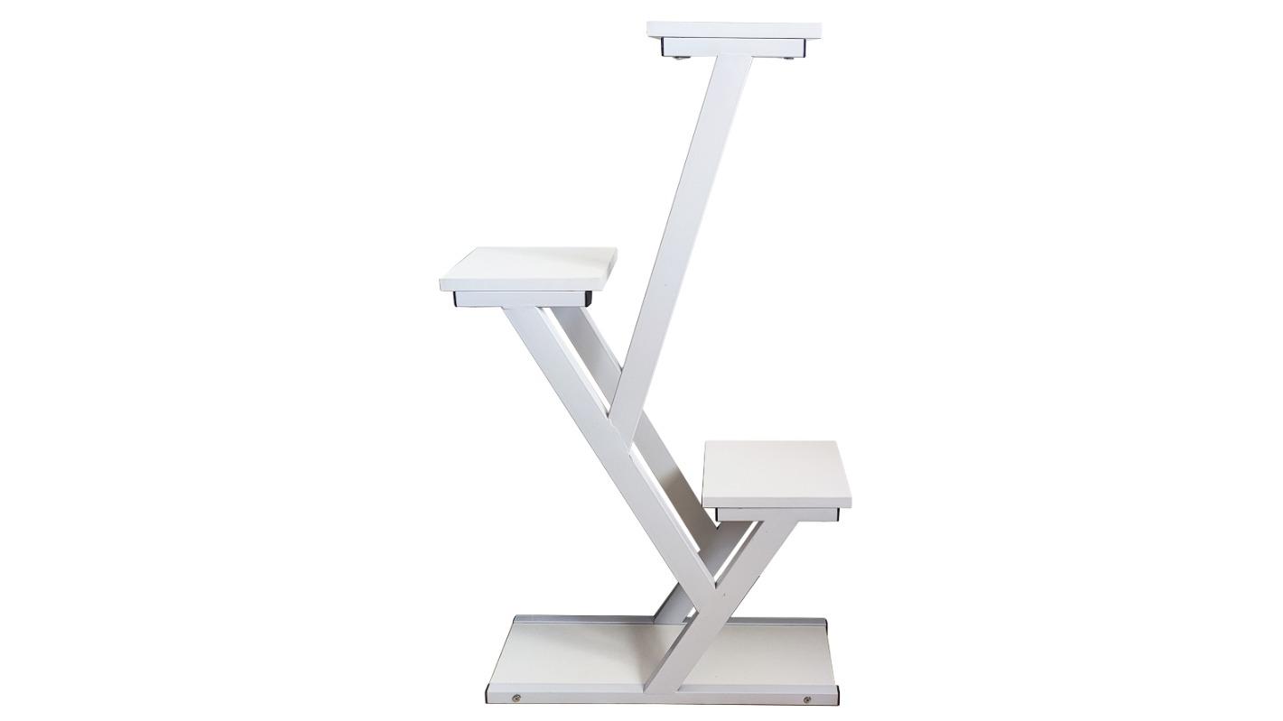 Serrano White Flower Shelf Multi-Layer Stand