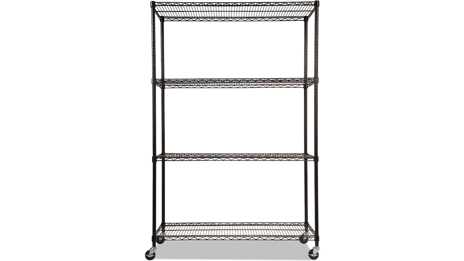 Serrano 900 x 450 x 180cm Modular Wire Storage Shelf with Wheel - Black