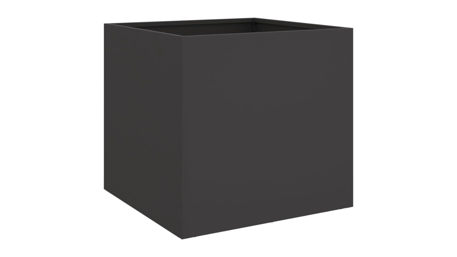 vidaXL Black Steel Planter - 42 x 40 x 39cm