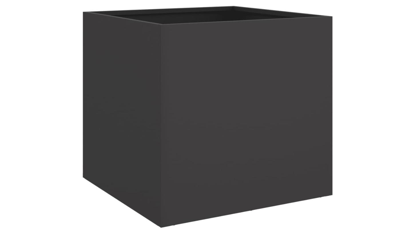 vidaXL Black Steel Planter - 49 x 47 x 46cm