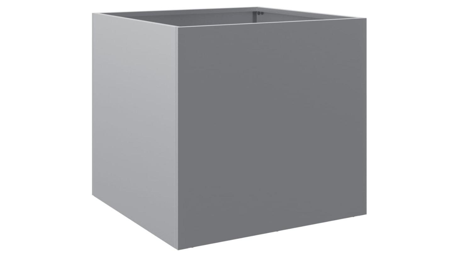 vidaXL Silver Galvanised Steel Planter - 49 x 47 x 46cm