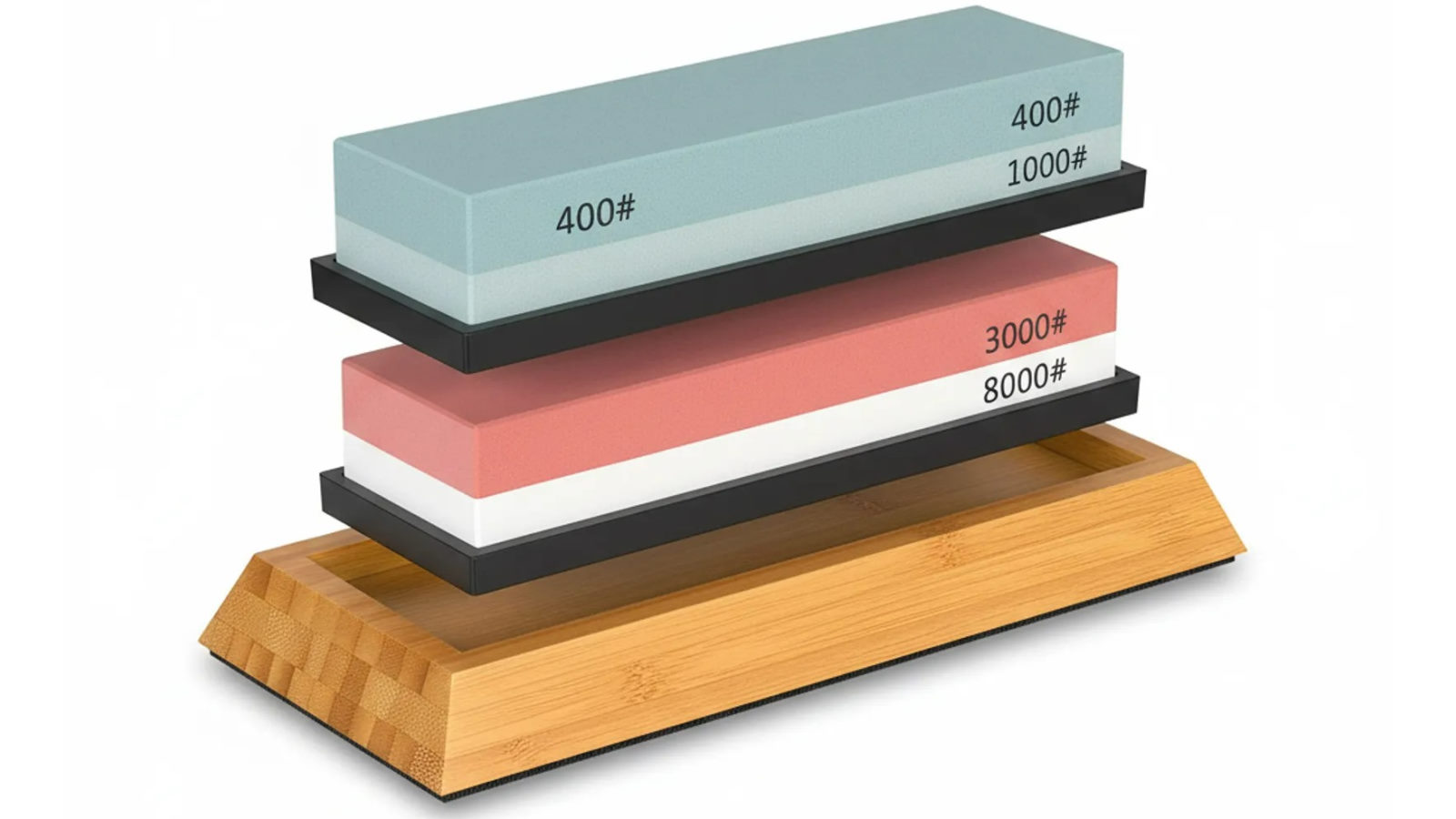 Vikus Knife Sharpening Stone Kit 4 Side Grit 400/1000 3000/8000