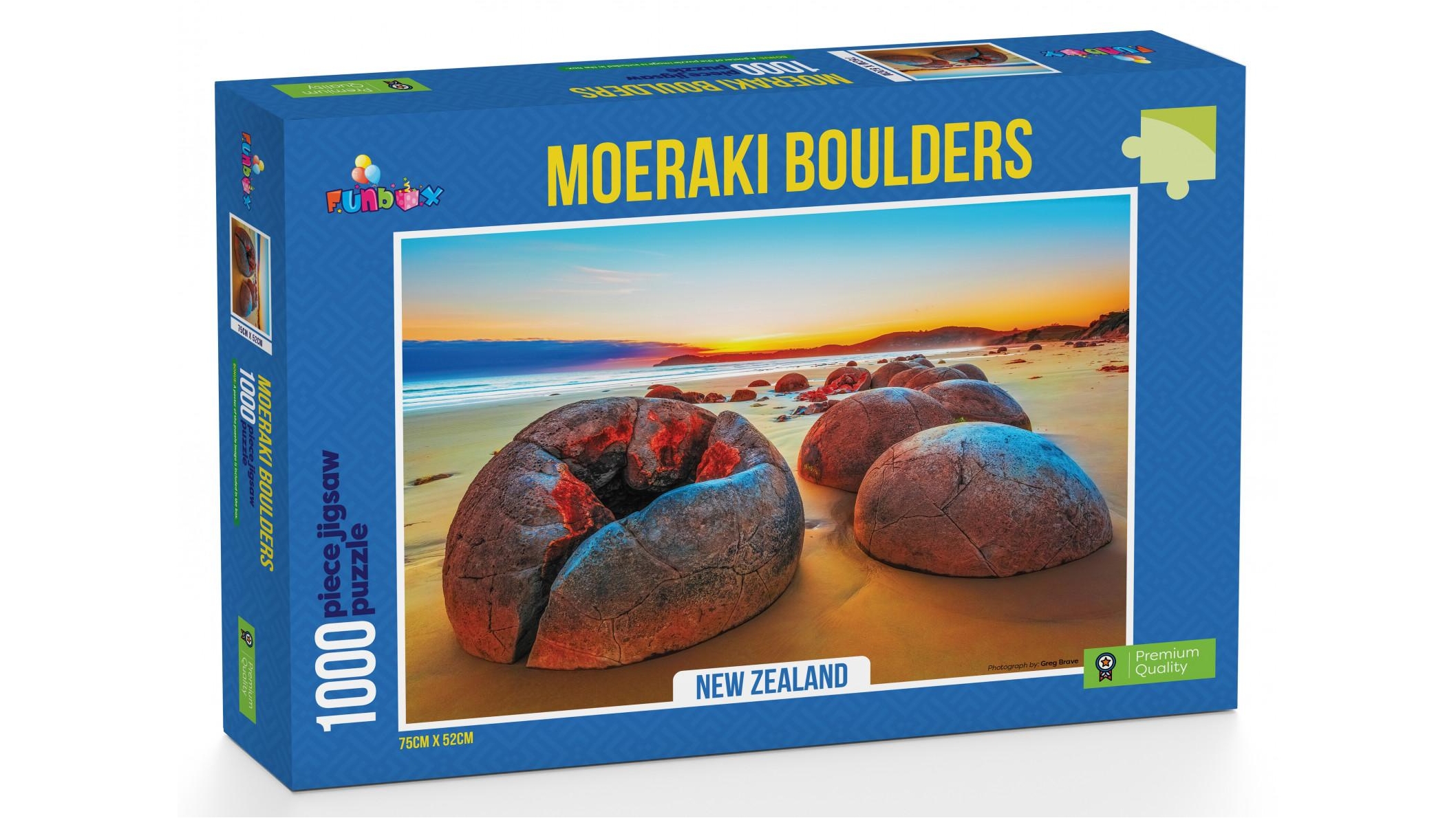 Funbox Moeraki Boulders New Zealand 1000 Piece Jigsaw Puzzle