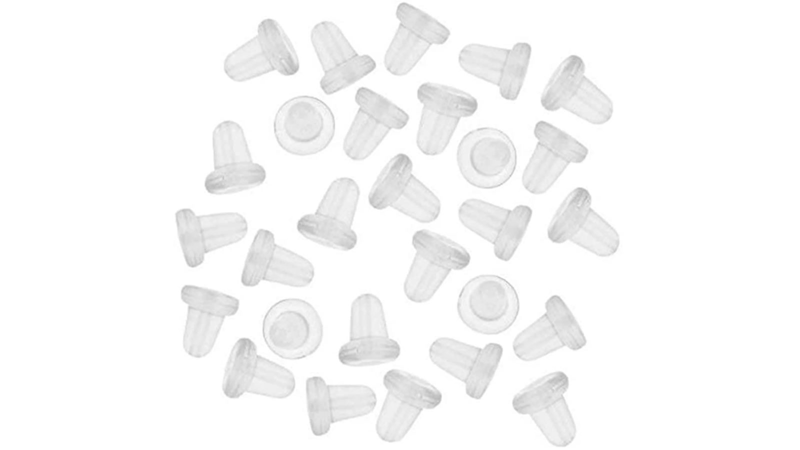 Silicone X100 Rubber Plug Stud Stoppers Findings Post Backs Backing for Earrings