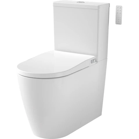 Caroma Urbane II Cleanflush Back-to-Wall Intelligent Toilet Suite with Germgard – Bottom Inlet