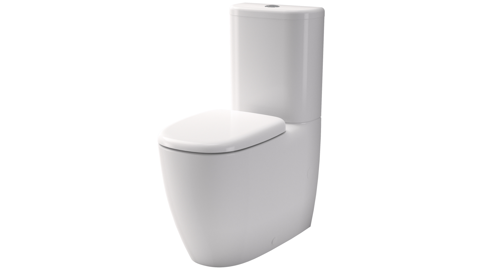 Caroma Contura II Cleanflush Wall Faced Close Coupled Bottom Inlet Toilet Suite - Gloss White