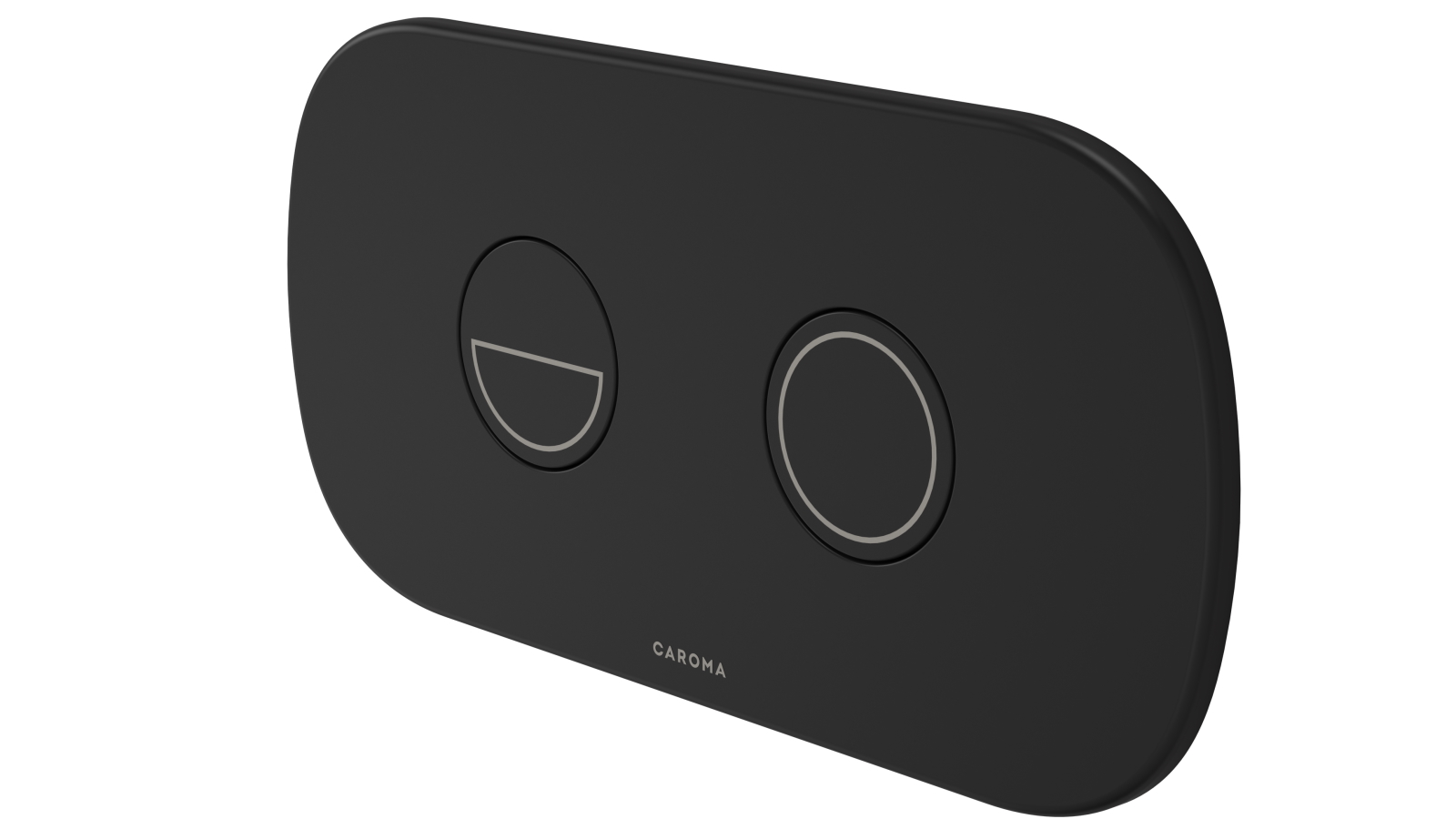Caroma Contura II Invisi Round Flush Button - Matte Black
