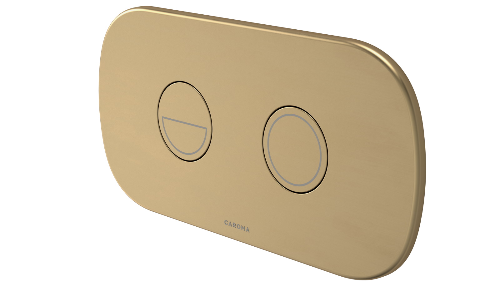 Caroma Contura II Invisi Round Flush Button - Brushed Brass