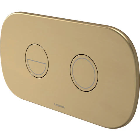 Caroma Contura II Invisi Round Flush Button - Brushed Brass