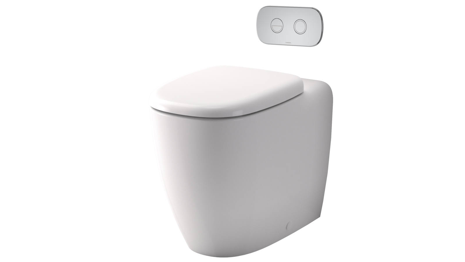 Caroma Contura II Cleanflush Invisi Series II Wall Faced Toilet Suite - Gloss White