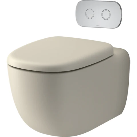 Caroma Contura II Cleanflush Wall Hung Invisi Series II Suite with GermGard - Matte Clay