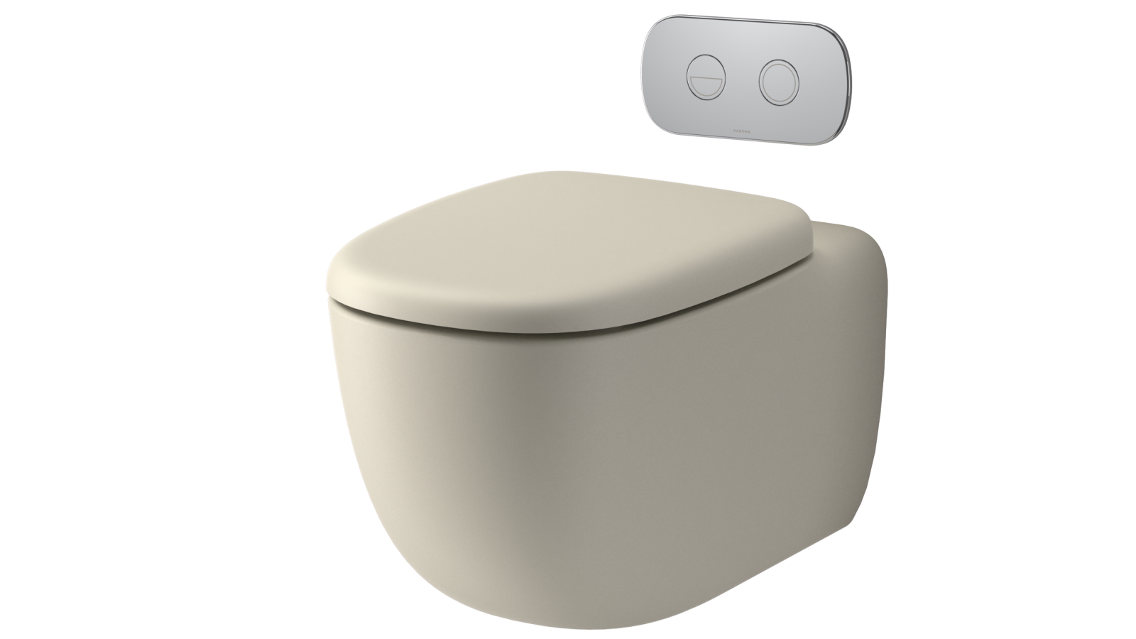 Caroma Contura II Cleanflush Wall Hung Invisi Series II Suite with GermGard (Under Counter) - Matte Clay