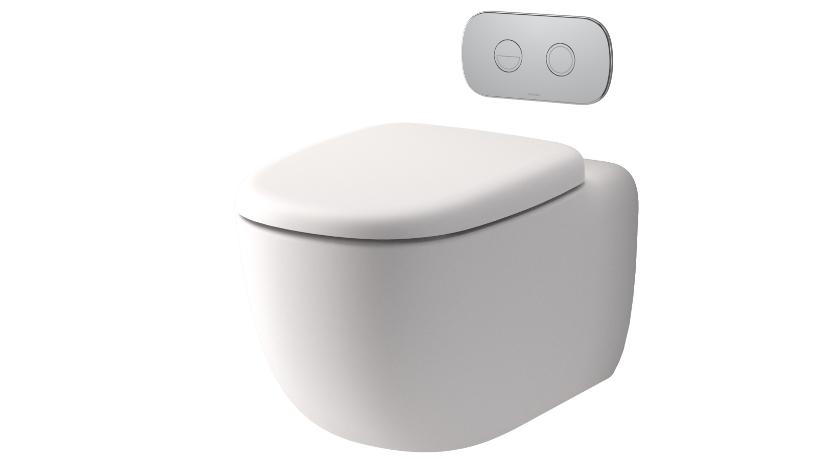 Caroma Contura II Cleanflush Wall Hung Invisi Series II Suite with GermGard (Under Counter) - Matte White