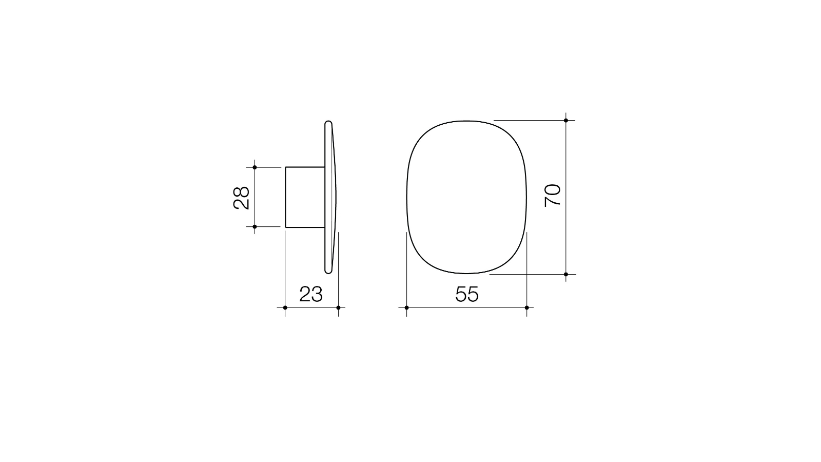 Caroma Luna Robe Hook - Black | Harvey Norman