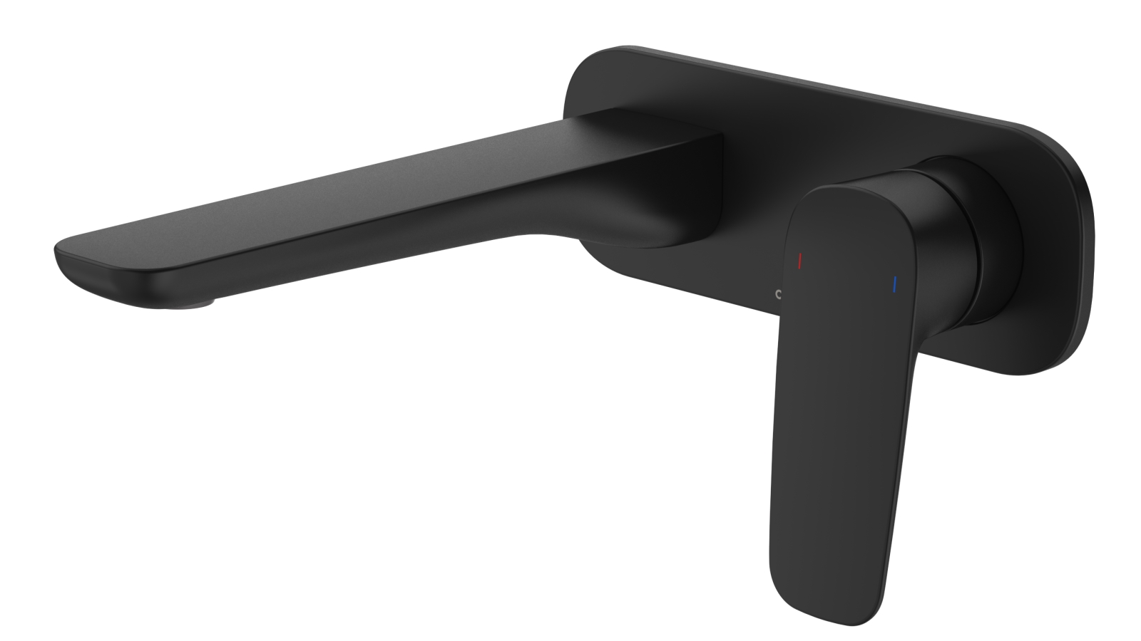 Caroma Contura II Low Lead Wall Basin/Bath Mixer with 180mm Spout - Matte Black