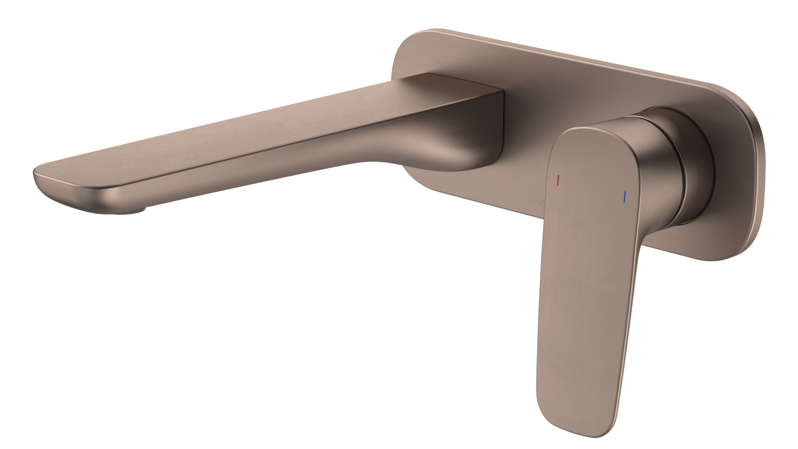Caroma Contura II Low Lead Wall Basin/Bath Mixer with 180mm Spout - Brushed Bronze