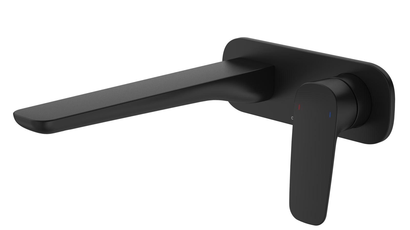 Caroma Contura II Low Lead Wall Basin/Bath Mixer with 220mm Spout - Matte Black