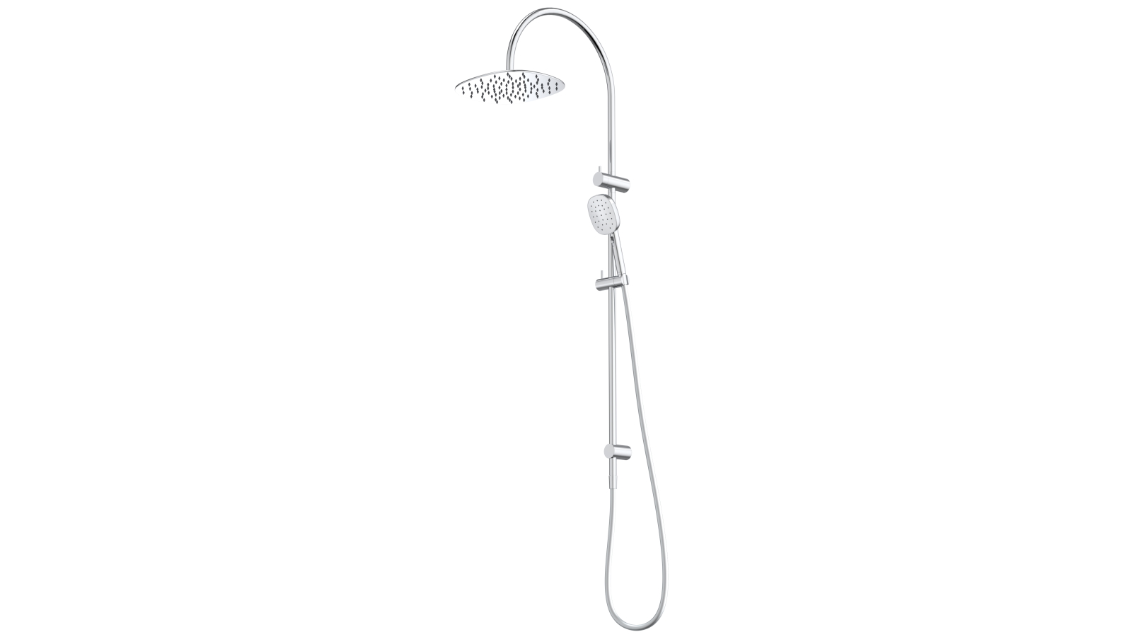 Caroma Contura II Rail Shower with Overhead - Chrome