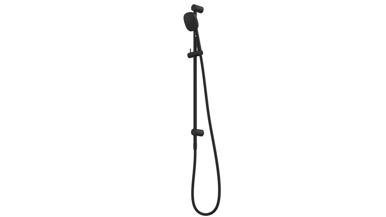 Caroma Contura II Rail Shower - Matte Black