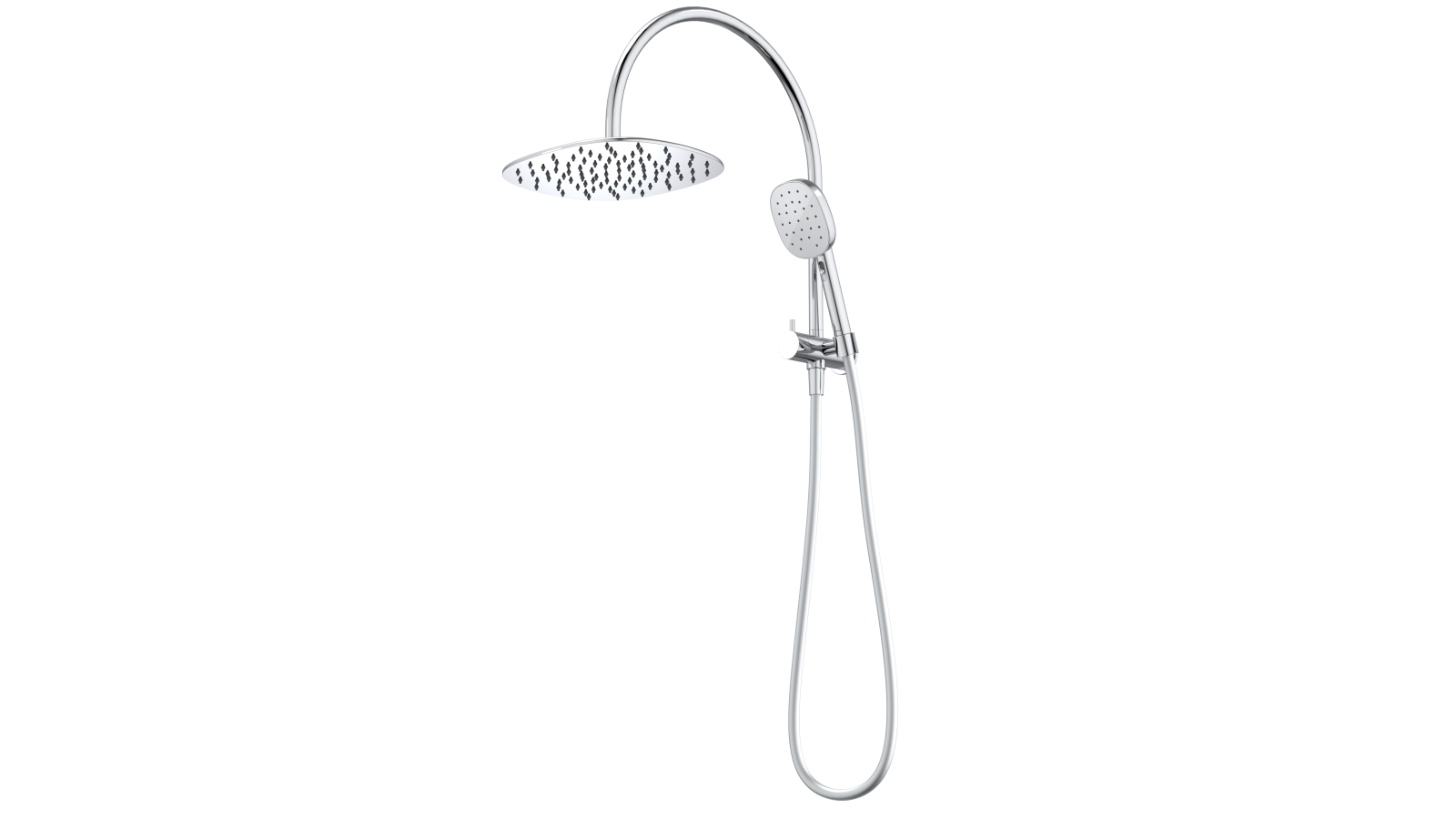 Caroma Contura II Compact Twin Shower - Chrome