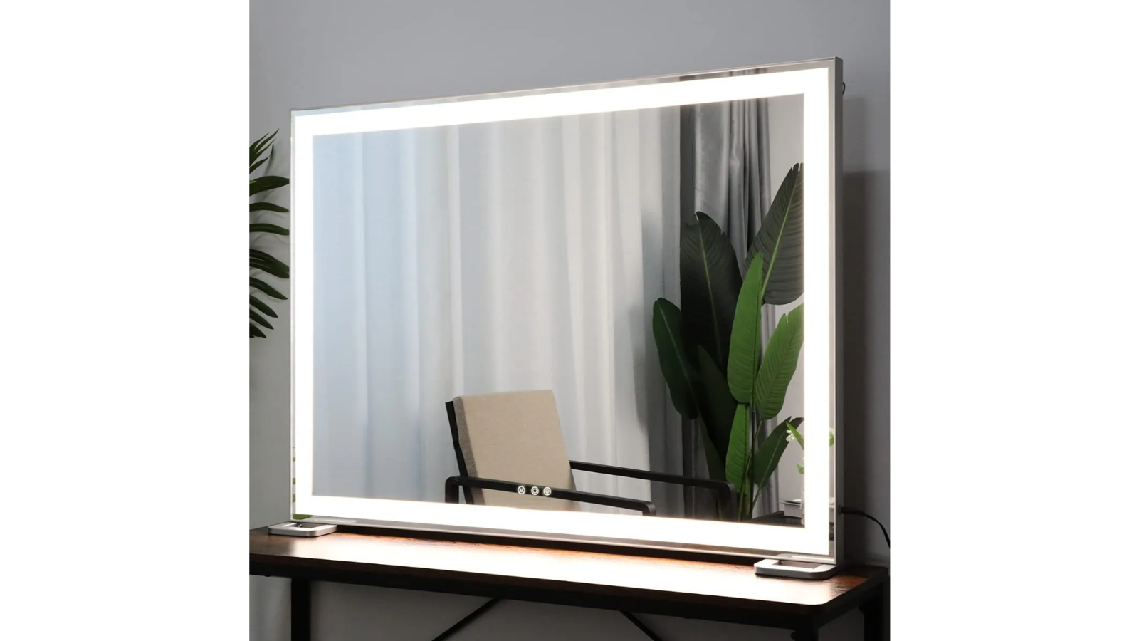 Vikus Large Hollywood Makeup Mirror 3-Mode Lighted and Smart Touch Control - 92 x 68cm