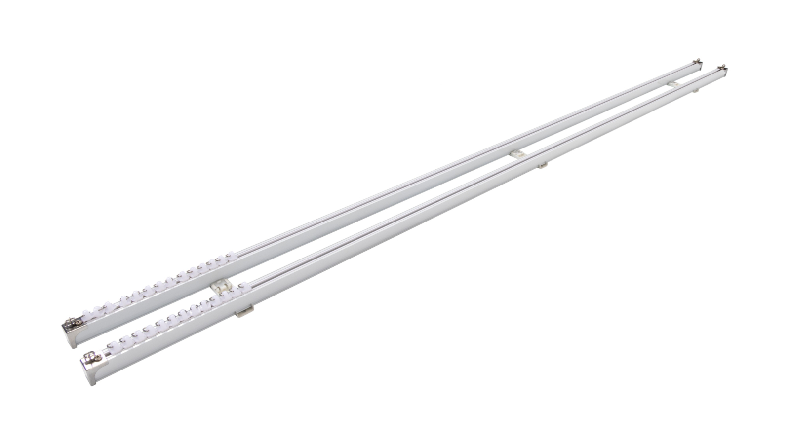 Randy and Travis Machinery 1.5m Double Curtain Tracks Aluminium Rail and Brackets For Both Curtain and Sheer with Ceiling and Wall Accessories