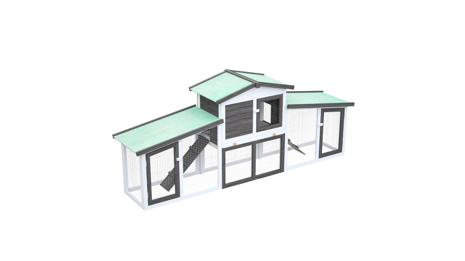 Advwin 2 Level Rabbit Hutch Chicken Coop 