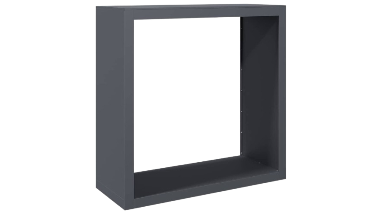 vidaXL Anthracite Steel Firewood Rack - 100 x 40 x 100cm