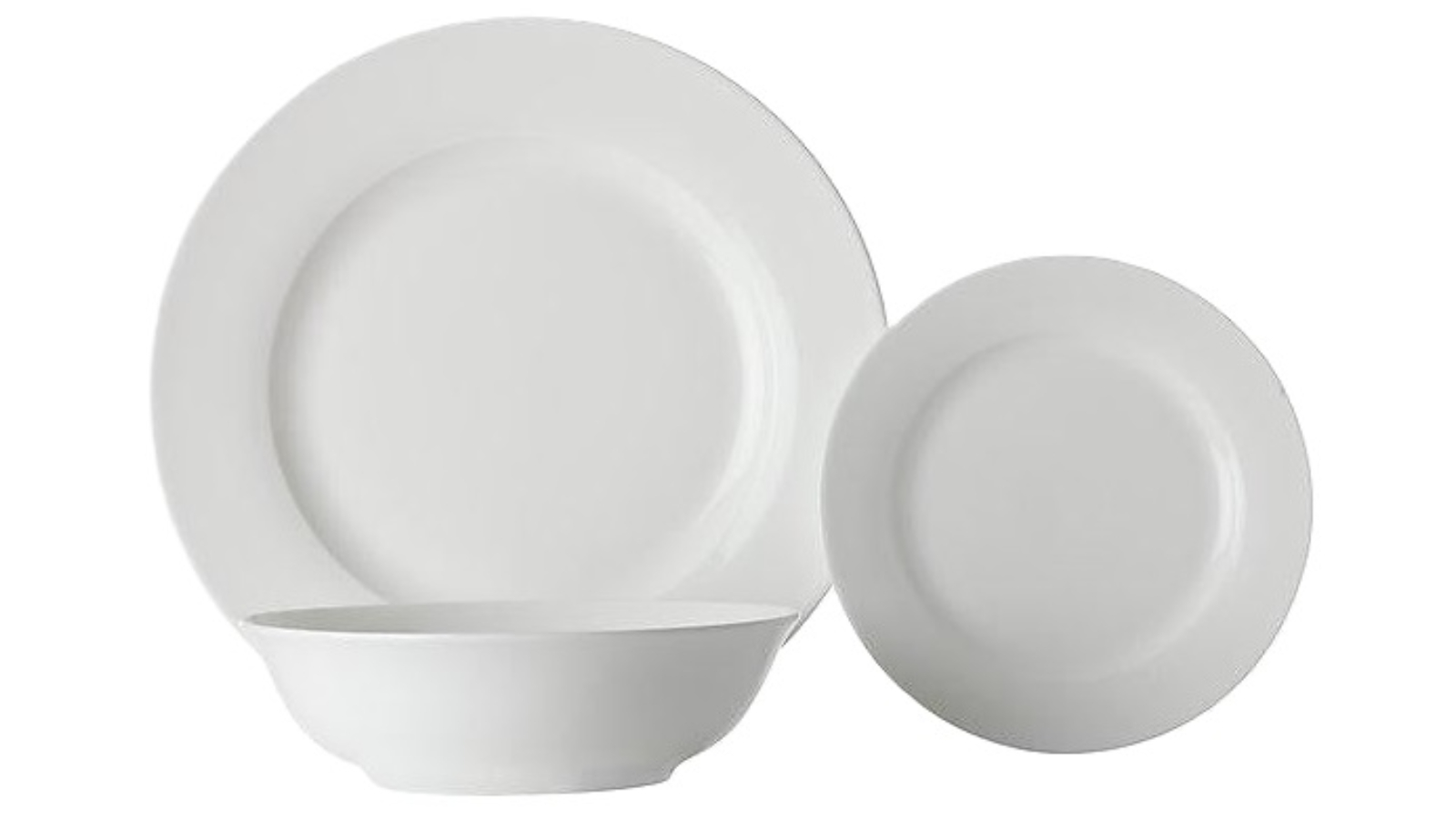 Maxwell and Williams 12 Piece Basics European Rim Dinner Set - White