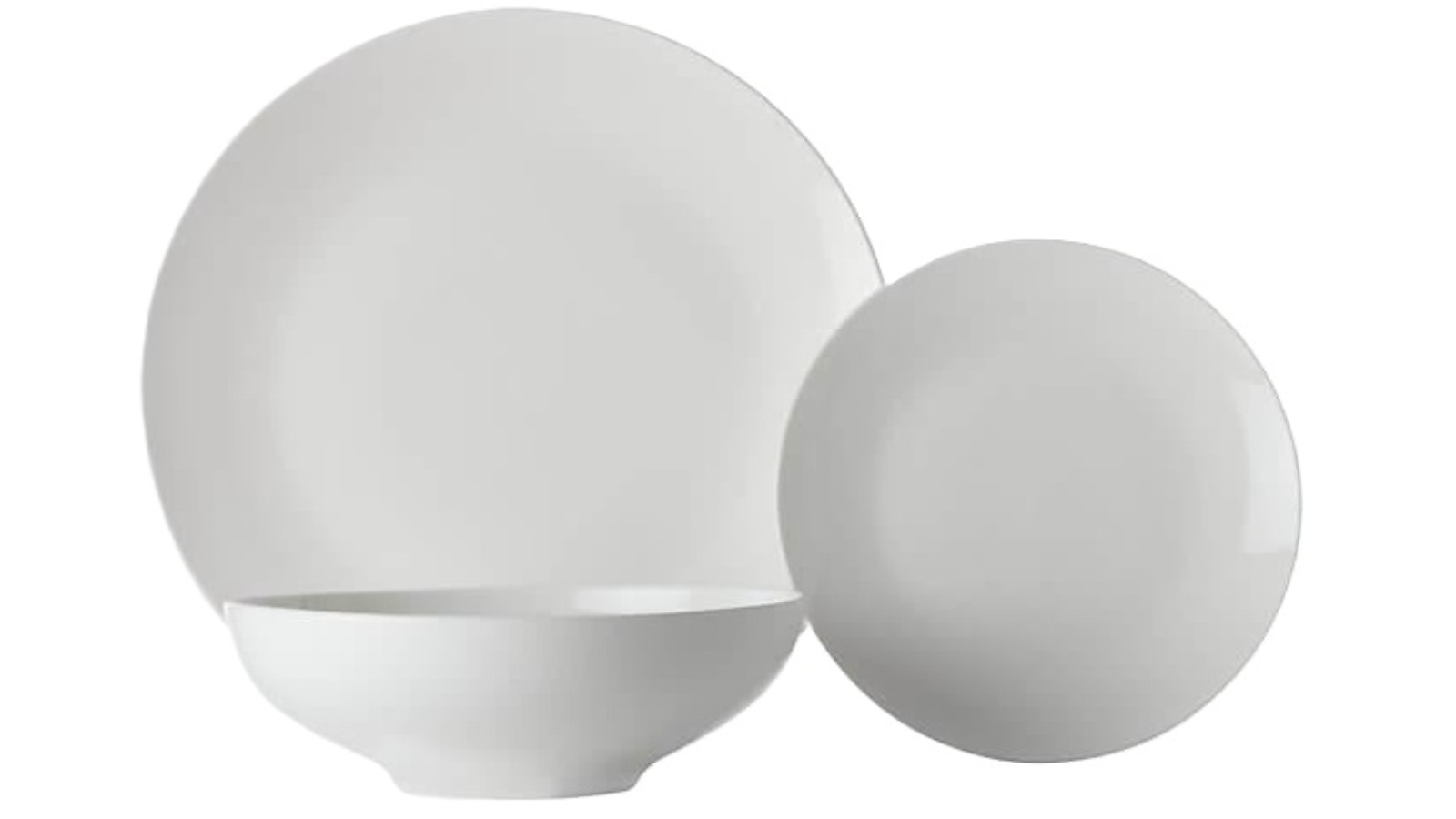 Maxwell and Williams 12 Piece Basics Tribeca Coupe Dinner Set - White