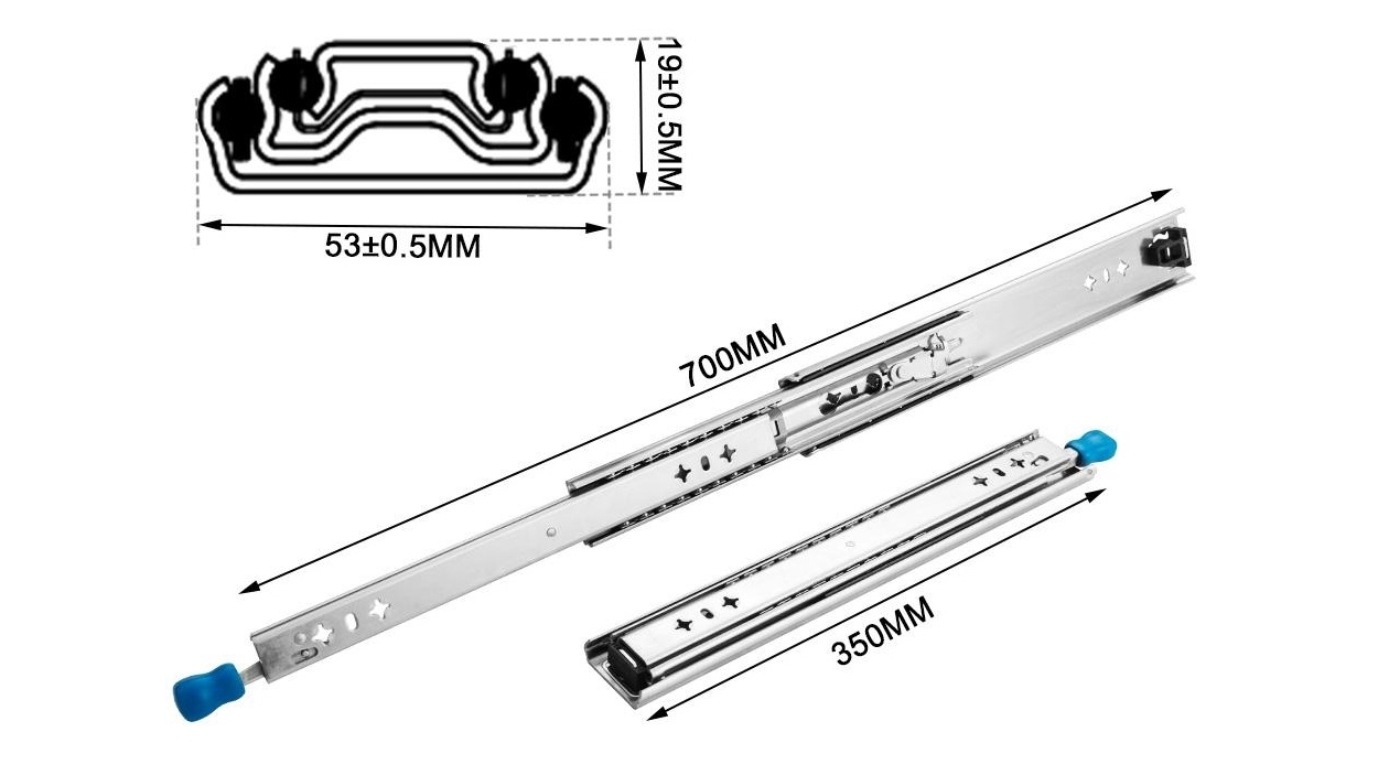 San Hima 125kg Locking Drawer Slides/Runners 35cm Harvey Norman